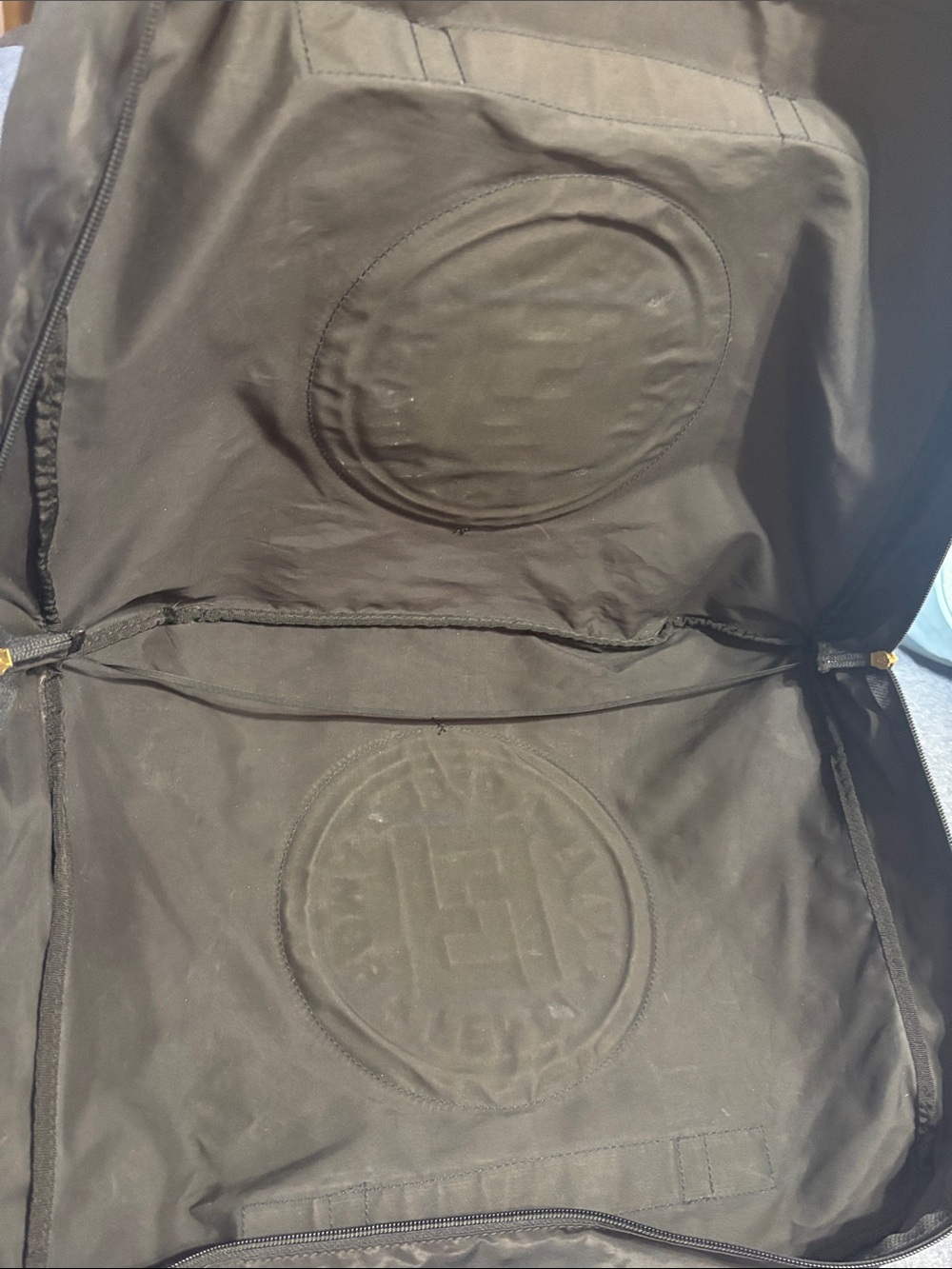 Fendi Vintage Black Logo Tote Travel Nylon Shoulder Bag - Picture 5 of 6